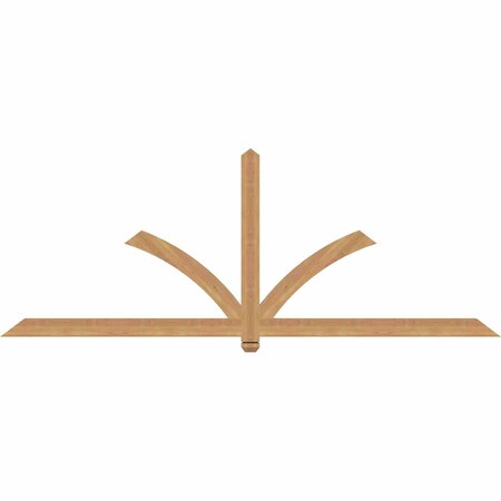 Ekena Millwork Redmond Smooth Timber Gable Bracket, Western Red Cedar, 96"W x 36"H x 1 1/2"D x 3 1/2"F, 9/12 Pitch GBW096X36X0204RED00SWR